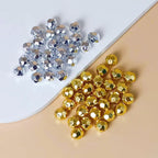 Faceted Acrylic Beads 9mm Sparkling Gold and Silver CCB Plastic 100pcs 3