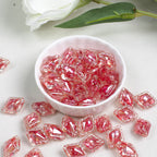 Plating Lace Rhombus Resin Beads 18mm Glossy Color Mixed 5pcs