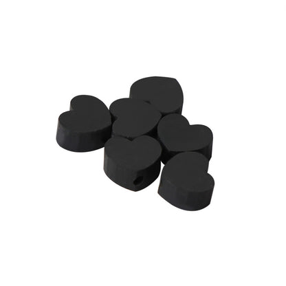 Heart Clay Beads 9mm Multicolor Polymer 100pcs 10