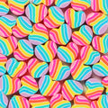 Rainbow Star and Heart Clay Beads 9mm Colorful Polymer 100pcs 6