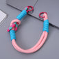 Dual Color Knotted Double Ring Phone Wristlet Keychain Nylon 3pcs 6