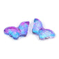 Electroplated Butterfly Glass Beads 8mm x 15mm Shimmering Colors 100pcs 13