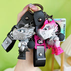 Heavy Metal Dinosaur Keychain PVC Robotic Futuristic Design