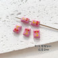 Baking Painted Potato Chips Card Metal Beads 2mm Hole 20pcs 26