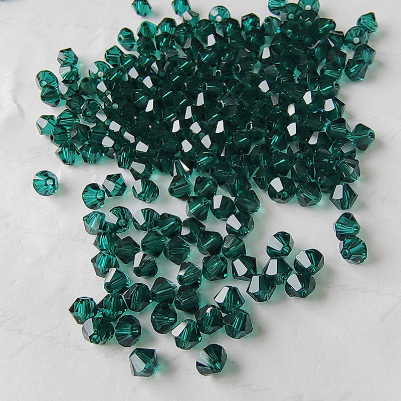 Electroplated Seed Glass Beads 4mm Faceted Multi Colored 40pcs 24