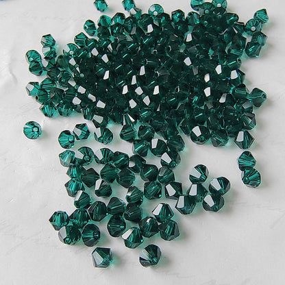 Electroplated Seed Glass Beads 4mm Faceted Multi Colored 40pcs 24