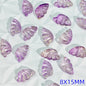 Iridescent Half Butterfly Wings Glass Beads 8x15mm 50pcs 10