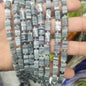 Lampwork Square Glass Beads 6x12mm Nepal Marble Texture 32pcs 13