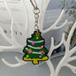 Cartoon Christmas Silicone Keychain Santa Claus Holiday Characters 11