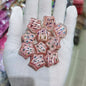 Glitter Leopard Star Resin Beads 20mm Pink Sparkle 10pcs