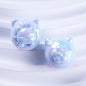 UV Plating Cute Little Cat Acrylic Beads 18mm Pastel Colors 50pcs 8