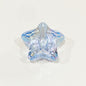 Clear Heart and Star Acrylic Beads 17-20mm Iridescent AB Coated 20pcs 6
