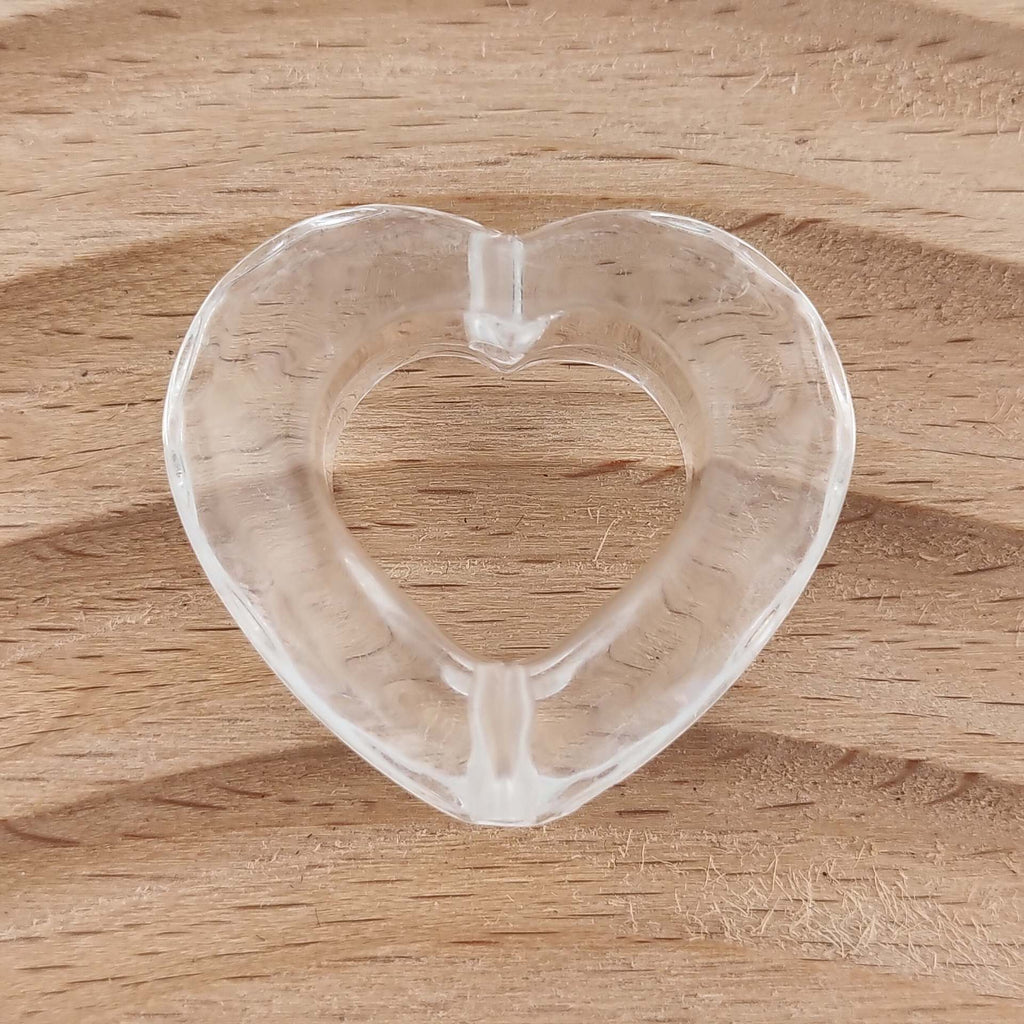 Clear Heart 26mm Acrylic Bead Frame Transparent 40pcs 4