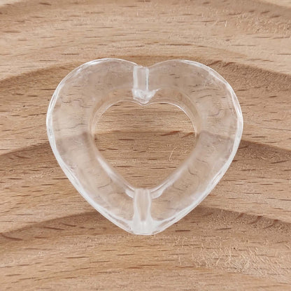 Clear Heart 26mm Acrylic Bead Frame Transparent 40pcs 4