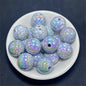 Plated Round Acrylic Beads 16mm UV Crackle Imitation 100pcs 3