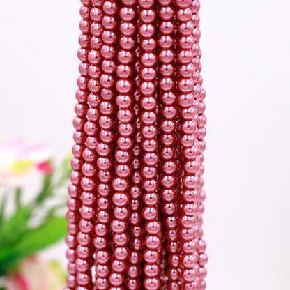 Pearl Glass Beads 8mm Imitation Lustrous Pastel Mixed 1000pcs 12