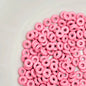 Alloy Donut Spacer Beads 5mm Baking Painted Solid Color 30pcs 17