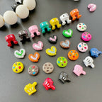 Baking Painted Series Metal Beads Colorful Glossy Alloy 20pcs 2