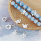 Alloy Crown Bead Caps Large Hole 9mm 14mm 50pcs
