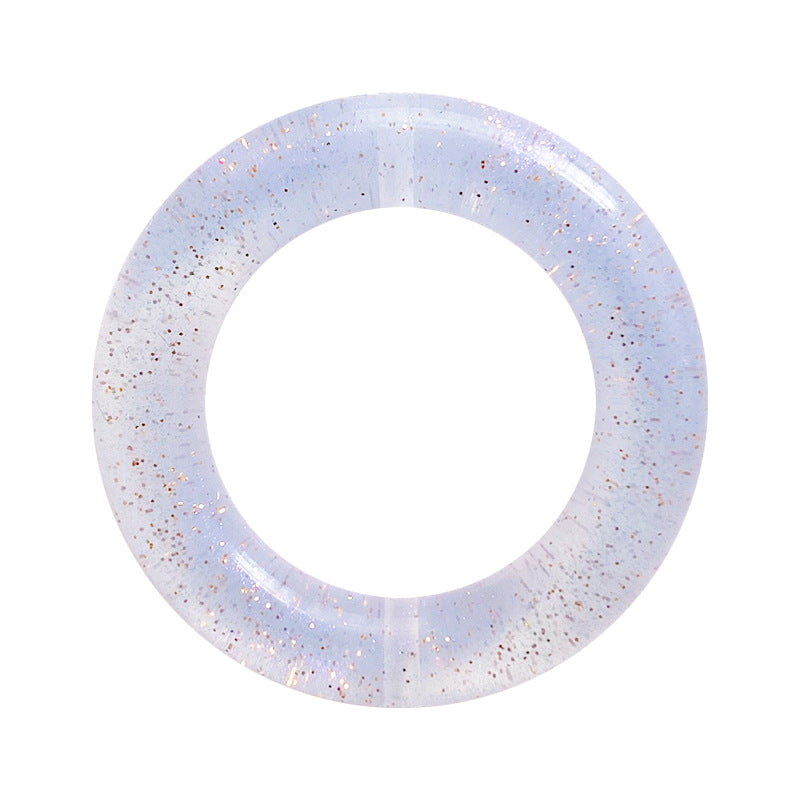 Circle Love Glitter Silicone Focal Beads Glitter Design 10pcs 8