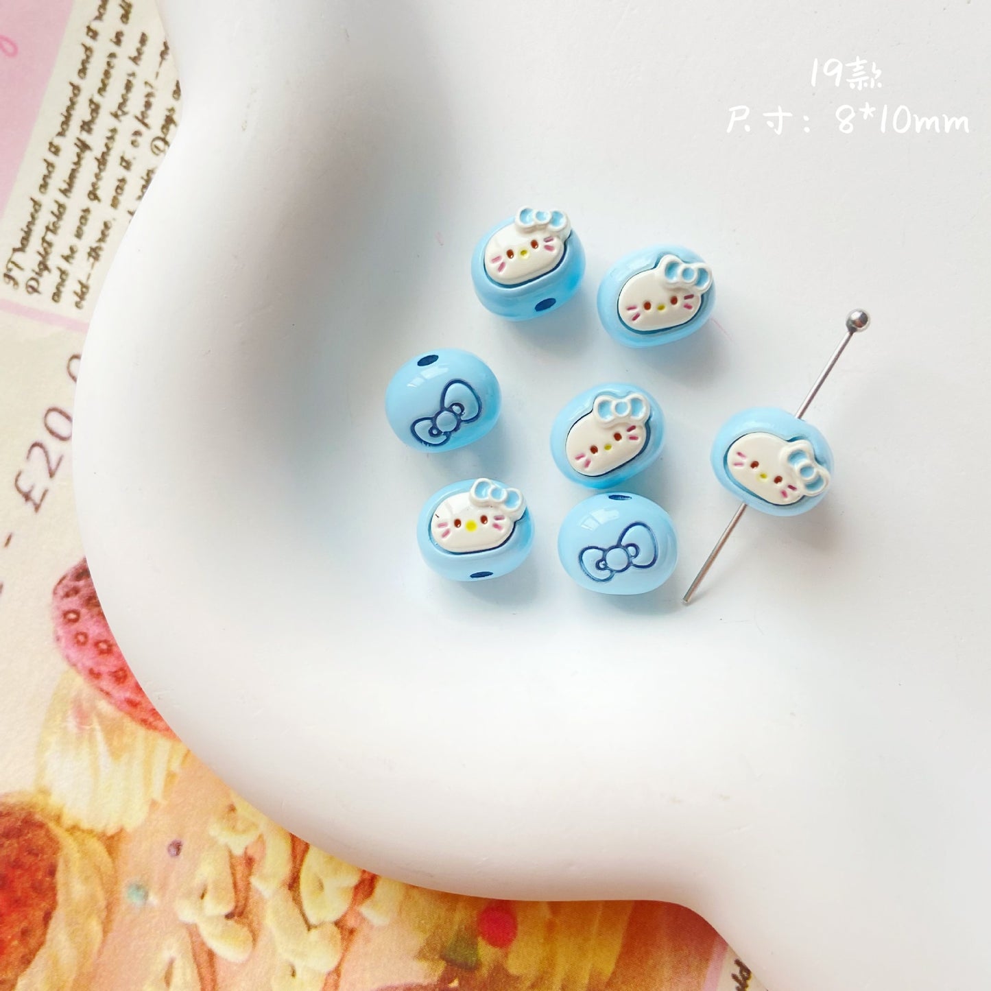 Character Metal Beads 17mm Hello Kitty Doll Head & Stamp Alloy 10pcs 20