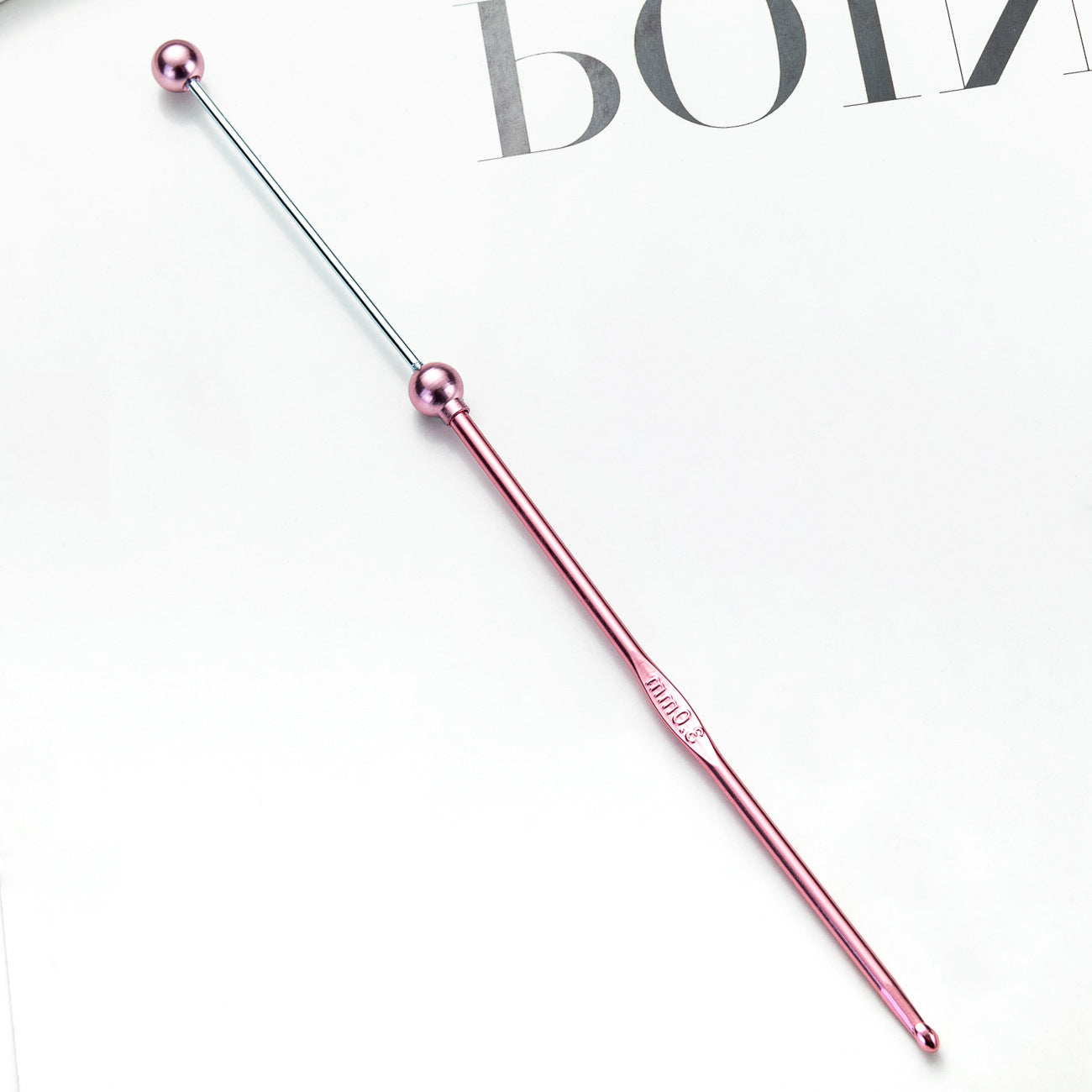 Beadable Crochet Hooks Metallic Slim Polished 3.0mm to 6.0mm 4