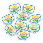 Silicone Focal Beads I Can't Adult Today Speech Bubble Flower Accents 20pcs 3