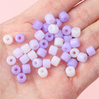 Acrylic Tube Beads 6x5mm Soft Pastel Colors 200pcs 3