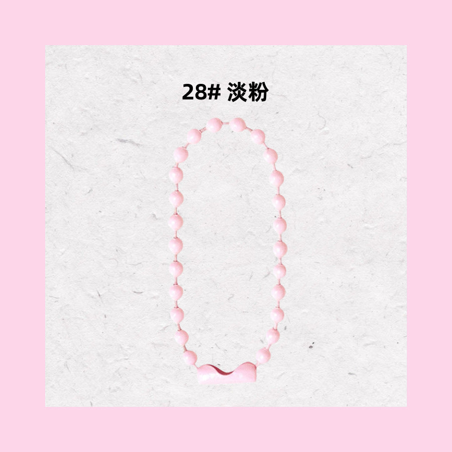 Multi Colored Iron Ball Chain Key Rings 10mm 12mm Length 100pcs 33
