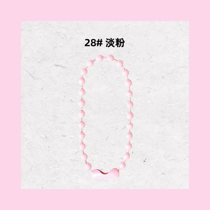 Multi Colored Iron Ball Chain Key Rings 10mm 12mm Length 100pcs 33