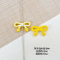 Bow and Star Metal Beads 34mm Painted Pastel Colors 5pcs 8