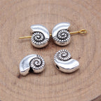 Conch Metal Beads 11mm Antique Silver Tone Alloy 40pcs 2