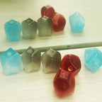Gradient Fig Shaped Resin Beads 10mm Multicolor Ombre 40pcs 2