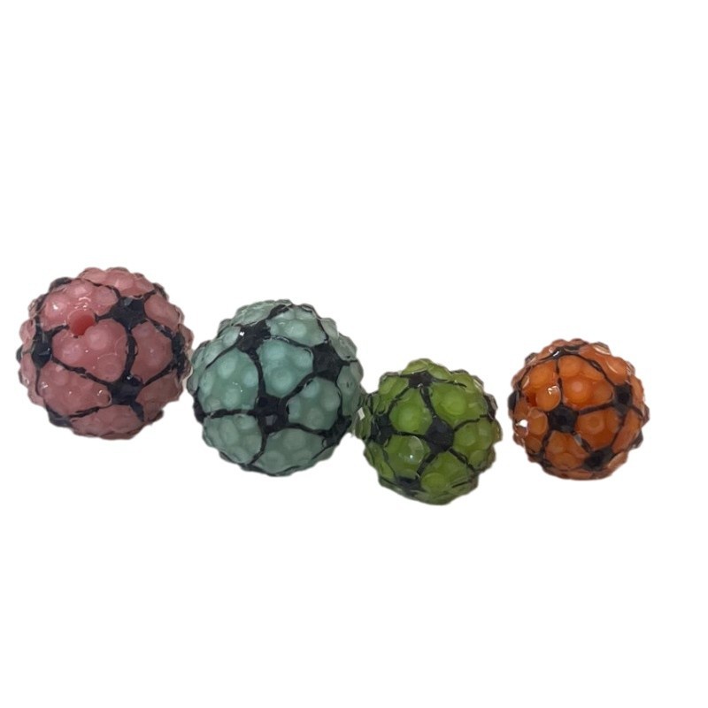 Football Patterned Rhinestone Bubblegum Beads 16mm 20mm 25pcs 5