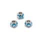 Stainless Steel Round Metal Beads 8mm Multicolor Evil Eye 10pcs 12