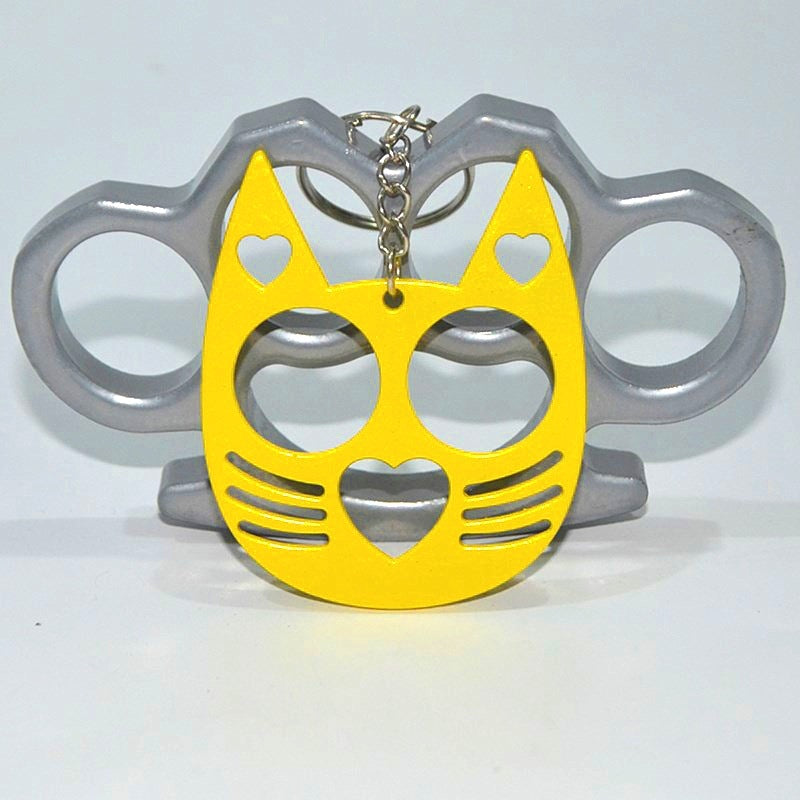Cat Ear Self Defense Keychain Zinc Alloy 7cm 2pcs 11