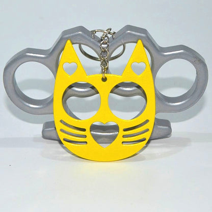 Cat Ear Self Defense Keychain Zinc Alloy 7cm 2pcs 11