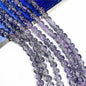 Crackle Flower Glass Beads 8mm Soft Purple Blue Gradient 3 Strands 41