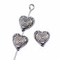 Irregular Heart Metal Beads 9mm Spiral Pattern 40pcs 3