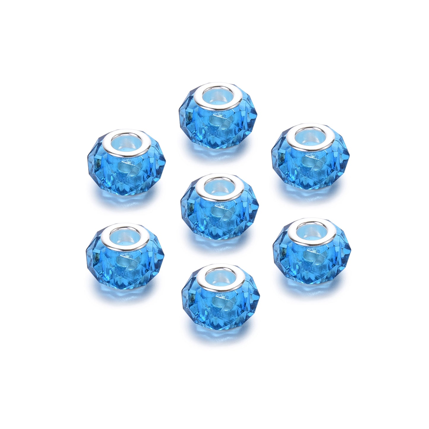 Acrylic Spacer Beads 14mm Imitation Crystal Large Hole 30pcs 11