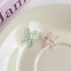UV Plating Starfish Acrylic Beads 20mm Transparent Iridescent 250pcs 3
