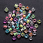 Glow In The Dark Seed Glass Beads 3mm Multicolor Stripes 1800pcs 33