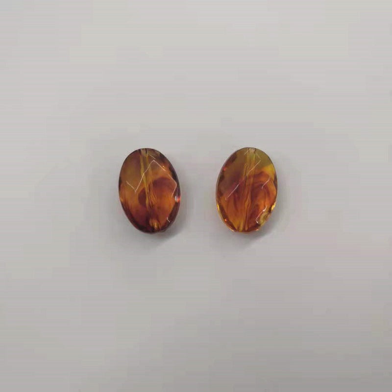 Transparent Acrylic Beads Imitation Amber Mixed Shapes 100pcs 11