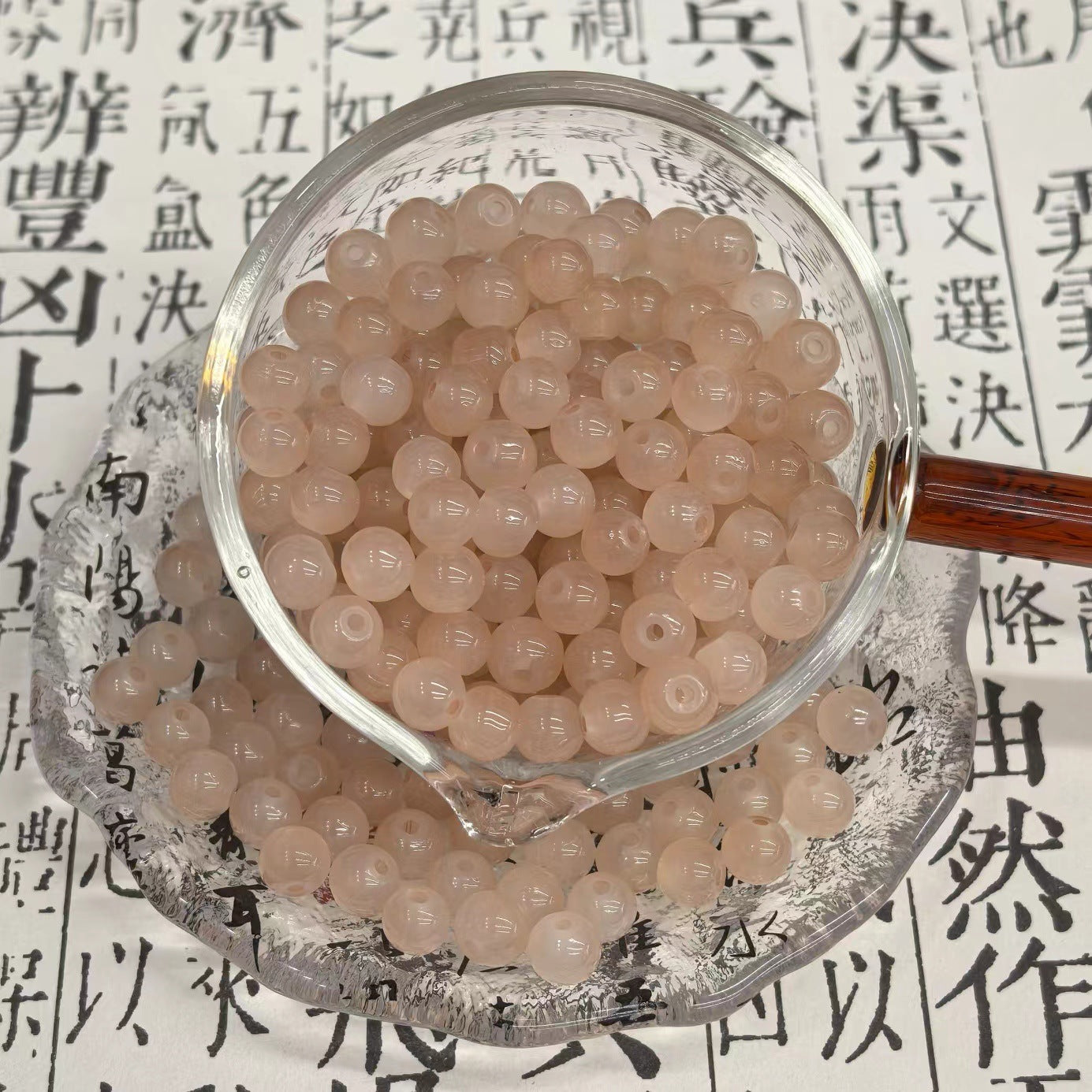 Transparent Round Glass Beads 8mm Vibrant Colors 50pcs 14