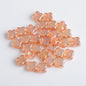 Electroplated Clover Glass Beads 10mm Metallic Colors 30pcs 12