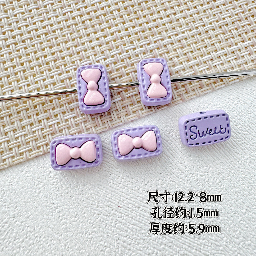 Sunflower and Gift Box Metal Beads 12mm Pastel Painted 10pcs 14