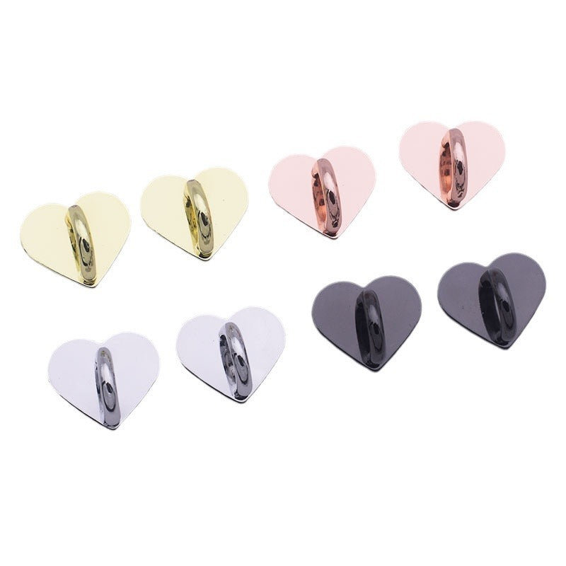 Metal Phone Ring Holder Stand Adhesive Heart Square Bear Shapes 4