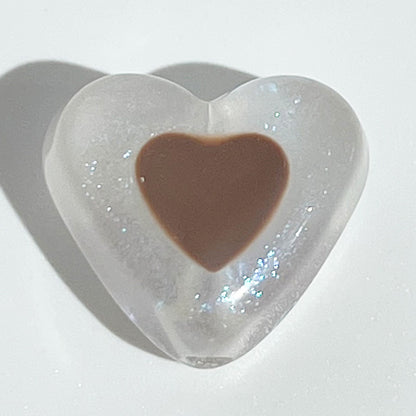 Glow Heart Acrylic Beads 15mm Two-Color Glow In The Dark 50pcs 10