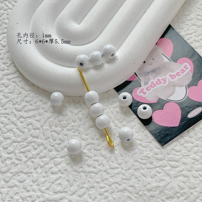 Christmas Series Metal Beads Baking Painted Alloy 20pcs 35