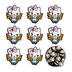 Silicone Focal Beads Kitty Pastel Bow Angel Wings 20pcs 3